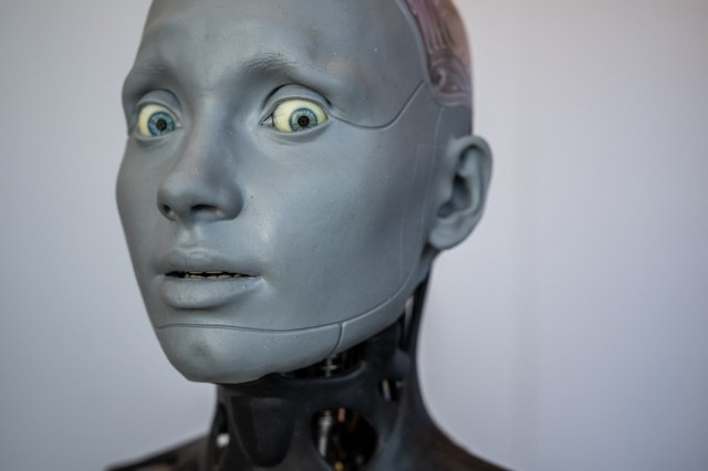 What the most advances humanoid robot predicts for the human race in 100 years?