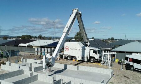 A bricklayer robot has set a new record hadrian x robot