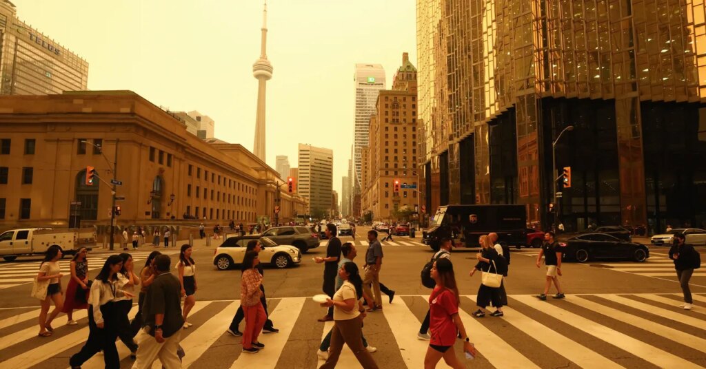 Canadian Wildfires Fill Eastern U.S. Skies with Hazardous Orange Smoke