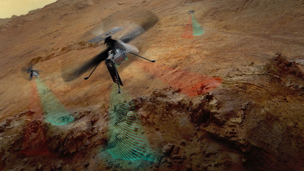 NASA SkyFall Helicopters at Work: Artist’s Concept