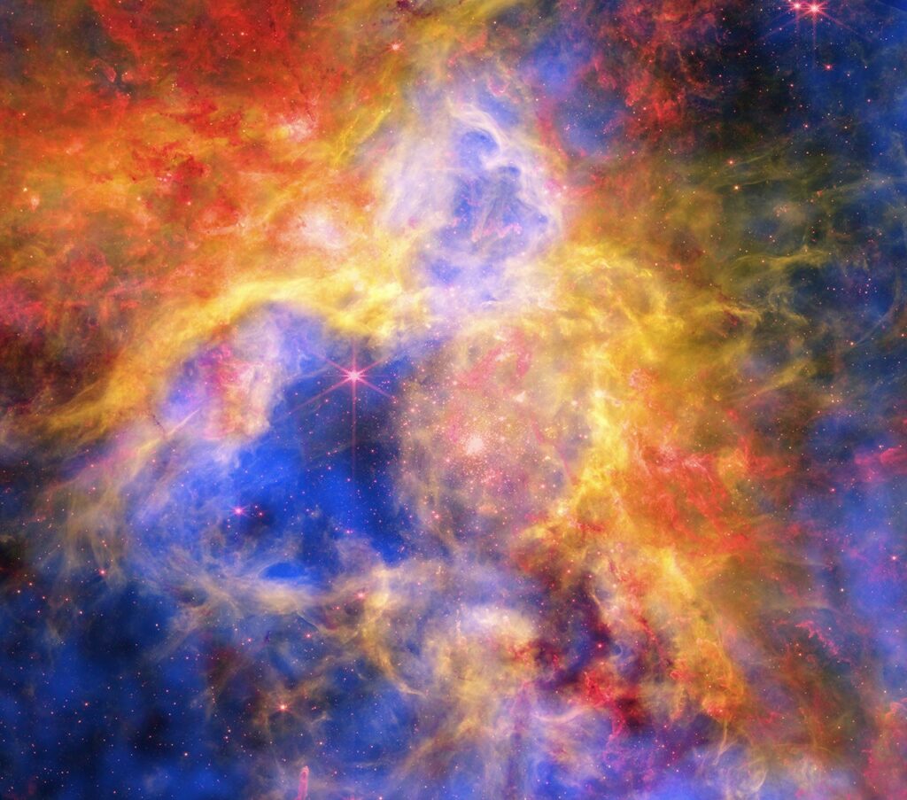 NASA Telescopes Capture Colorful Craft-Like Structure in Nearby Nebula