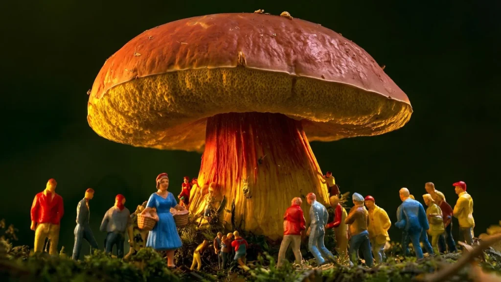 Mysterious Mushroom Reveals Hundreds of Tiny Human-Like Figures